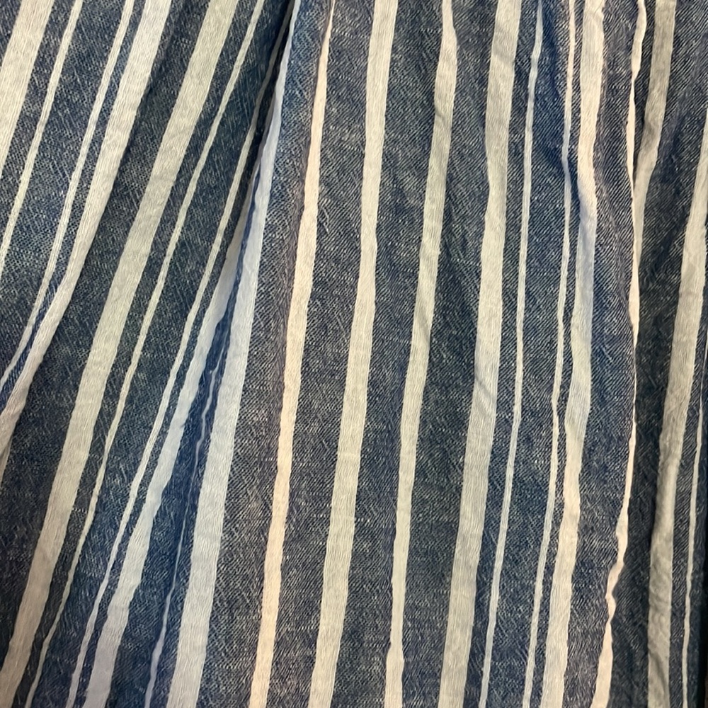 Max Studio Black and White Striped A-Line Skirt - Picture 3 of 6